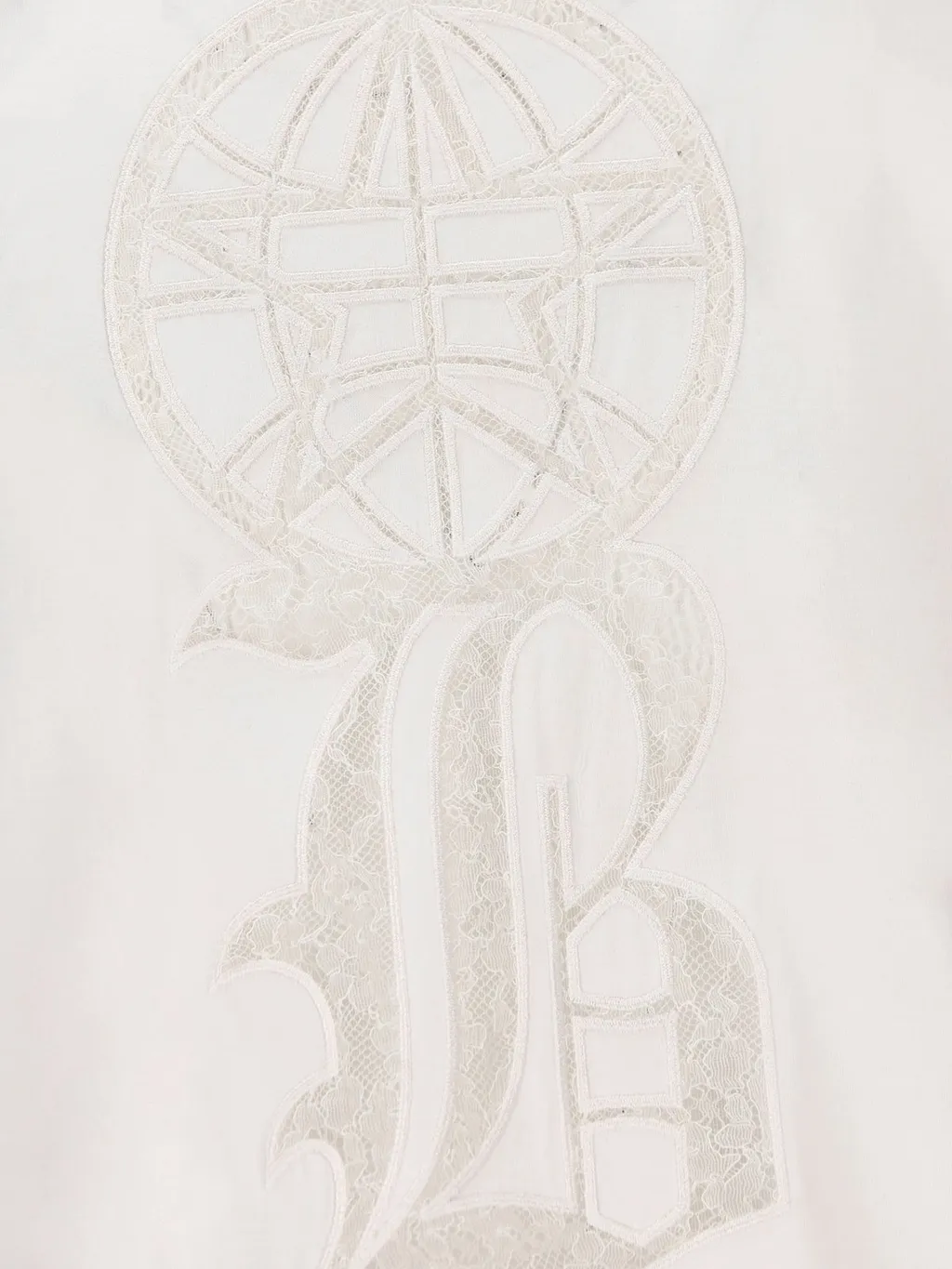 Lace Detailed Crewneck T-Shirt