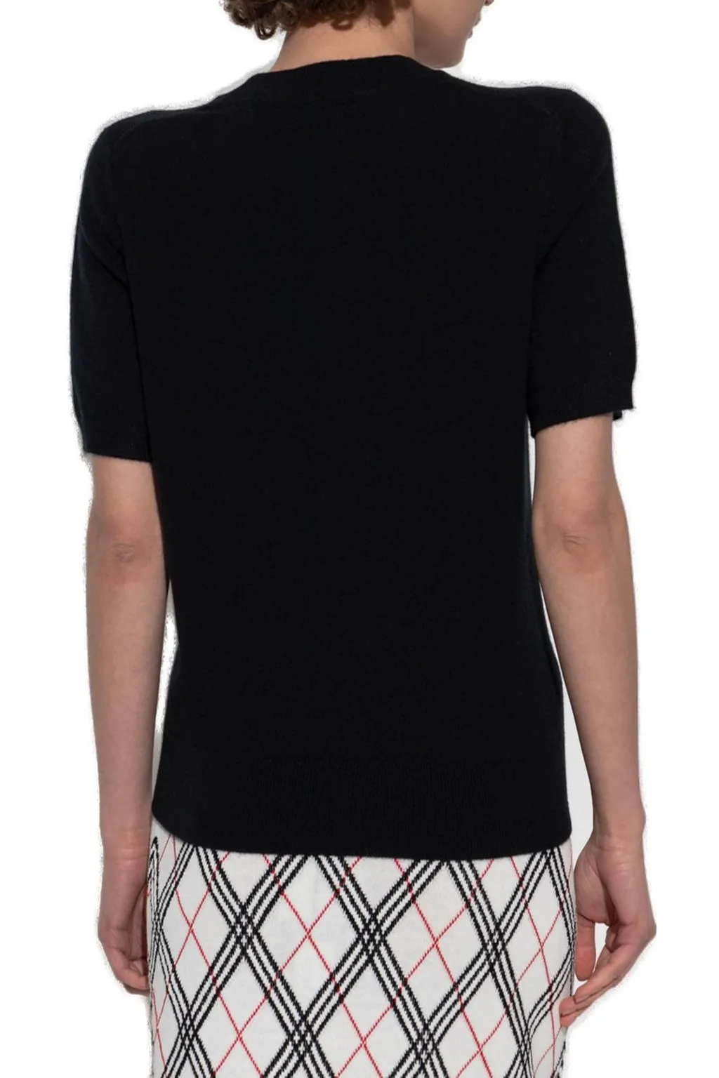 Ekd Motif Short Sleeved Knitted Top
