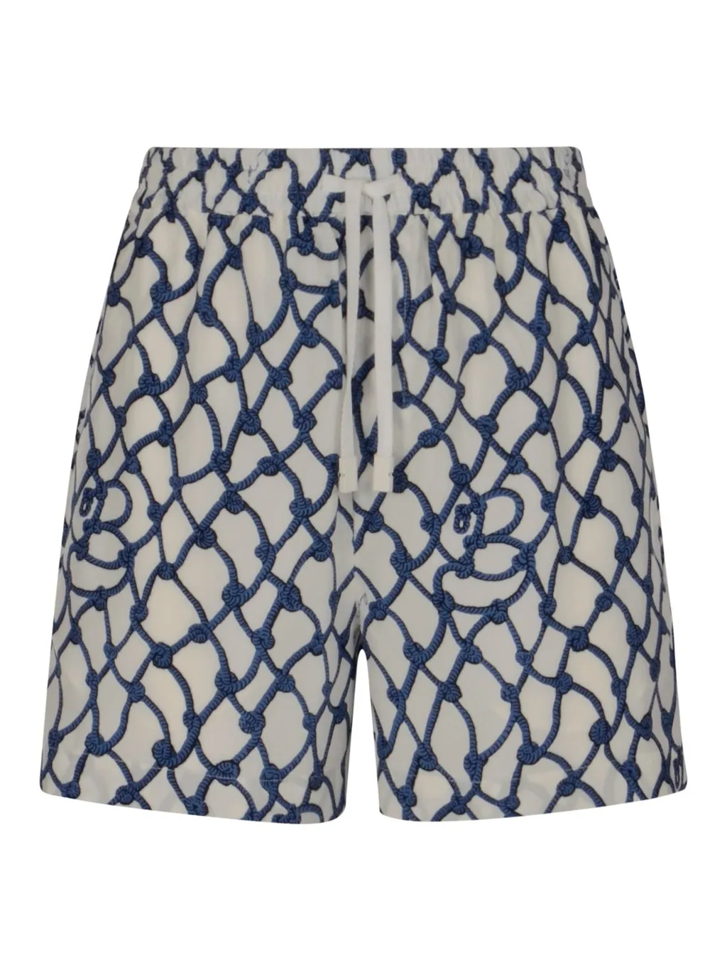 Allover Knot Printed Drawstring Shorts