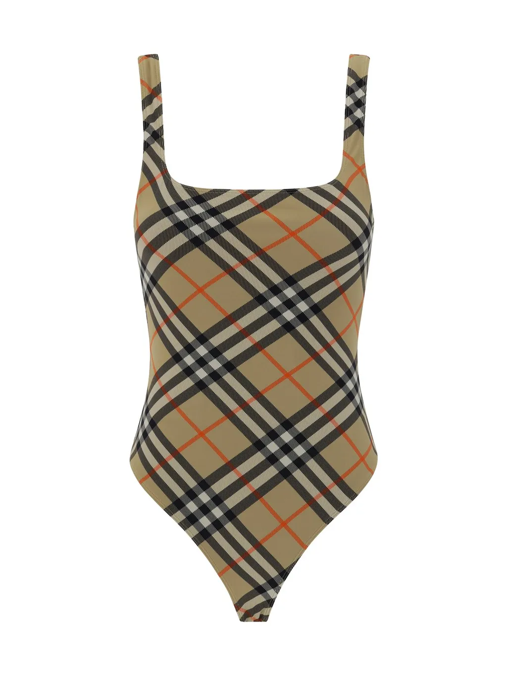 Check Pattern One-Piece Swimsuit