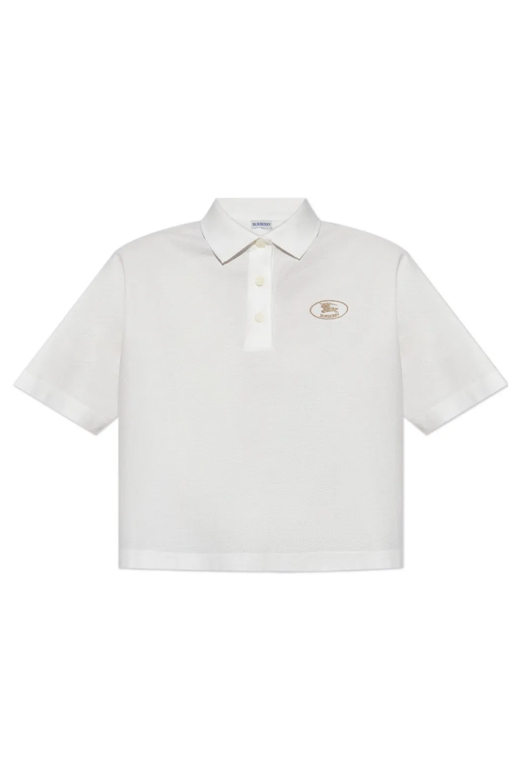 Logo Embroidered Short Sleeved Polo Shirt