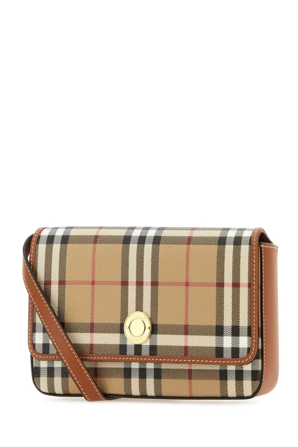 Checked Foldover-Top Shoulder Bag