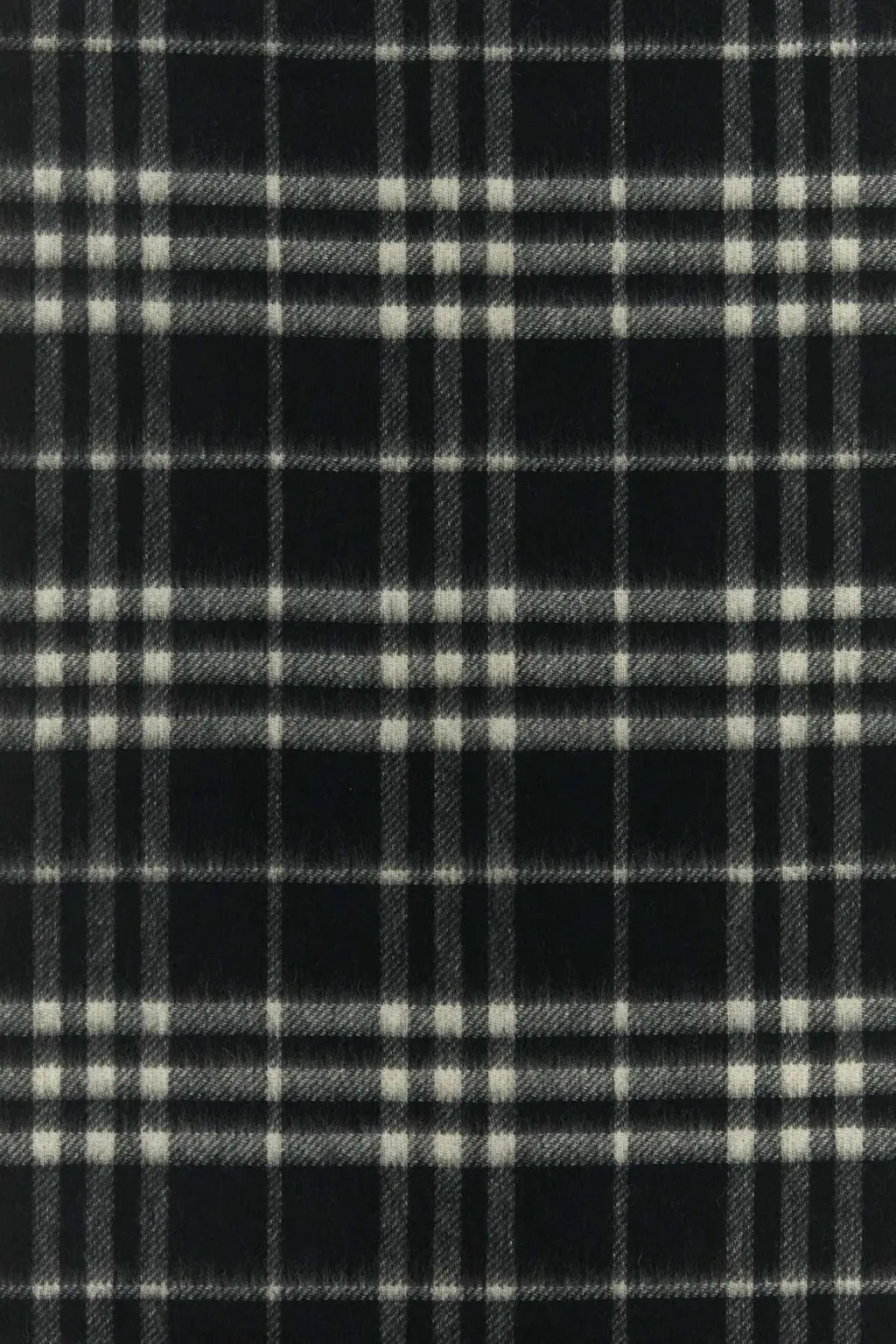 Reversible Contrast Check Fringed Scarf