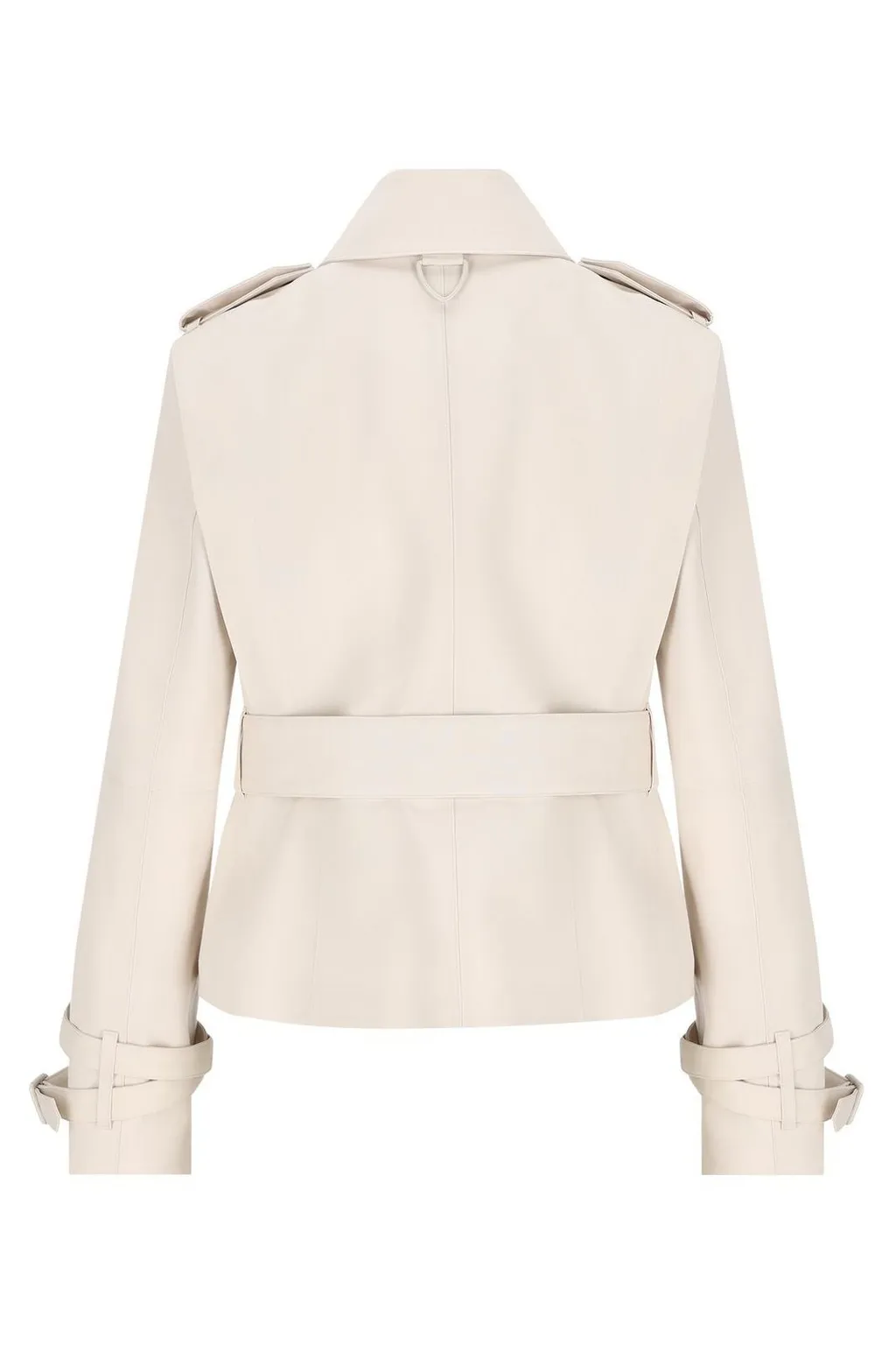 Belted Waist Zipped Trench Coat