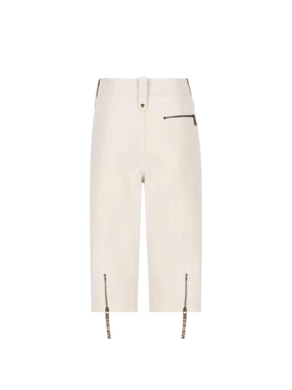 Zip-Detailed Cropped Trousers