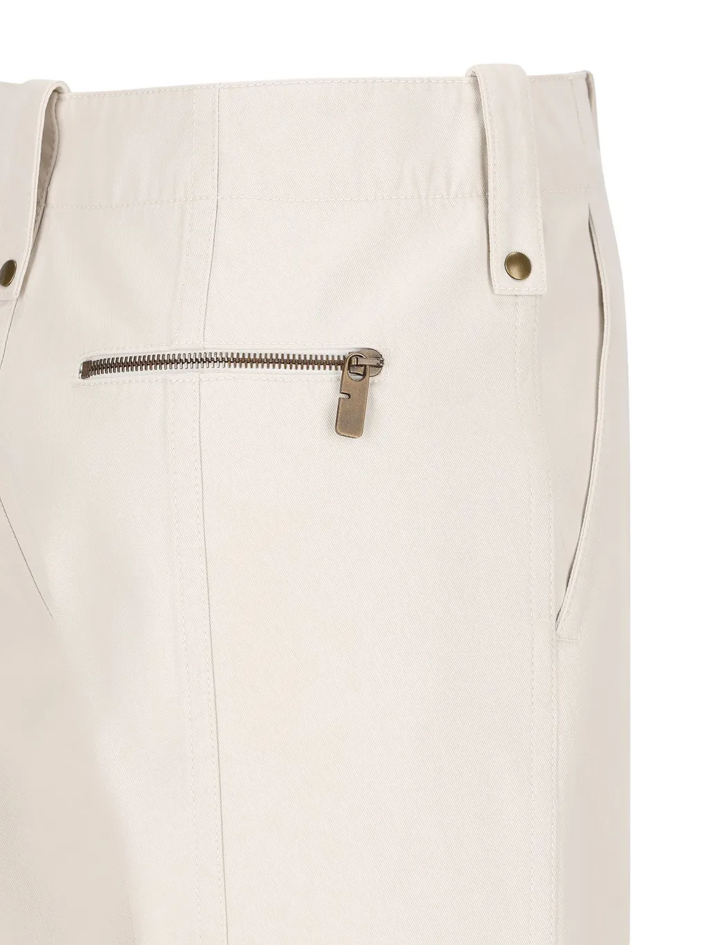 Zip-Detailed Cropped Trousers