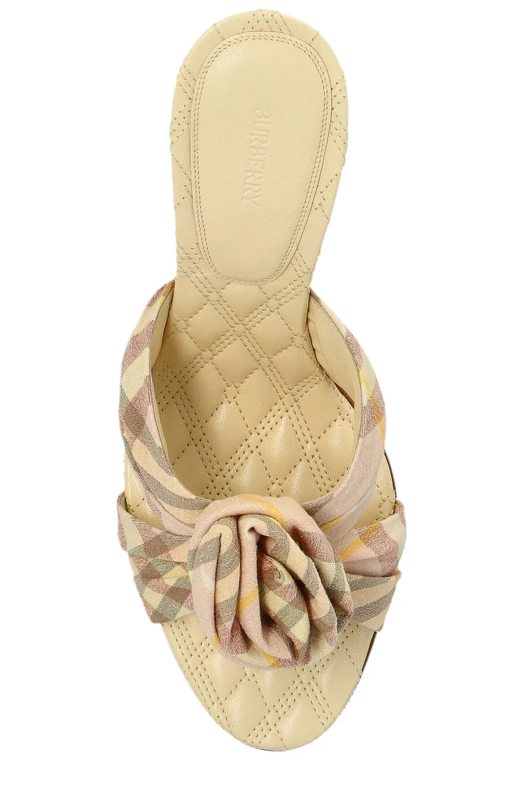 Mews Rose Detailed Checked Mules