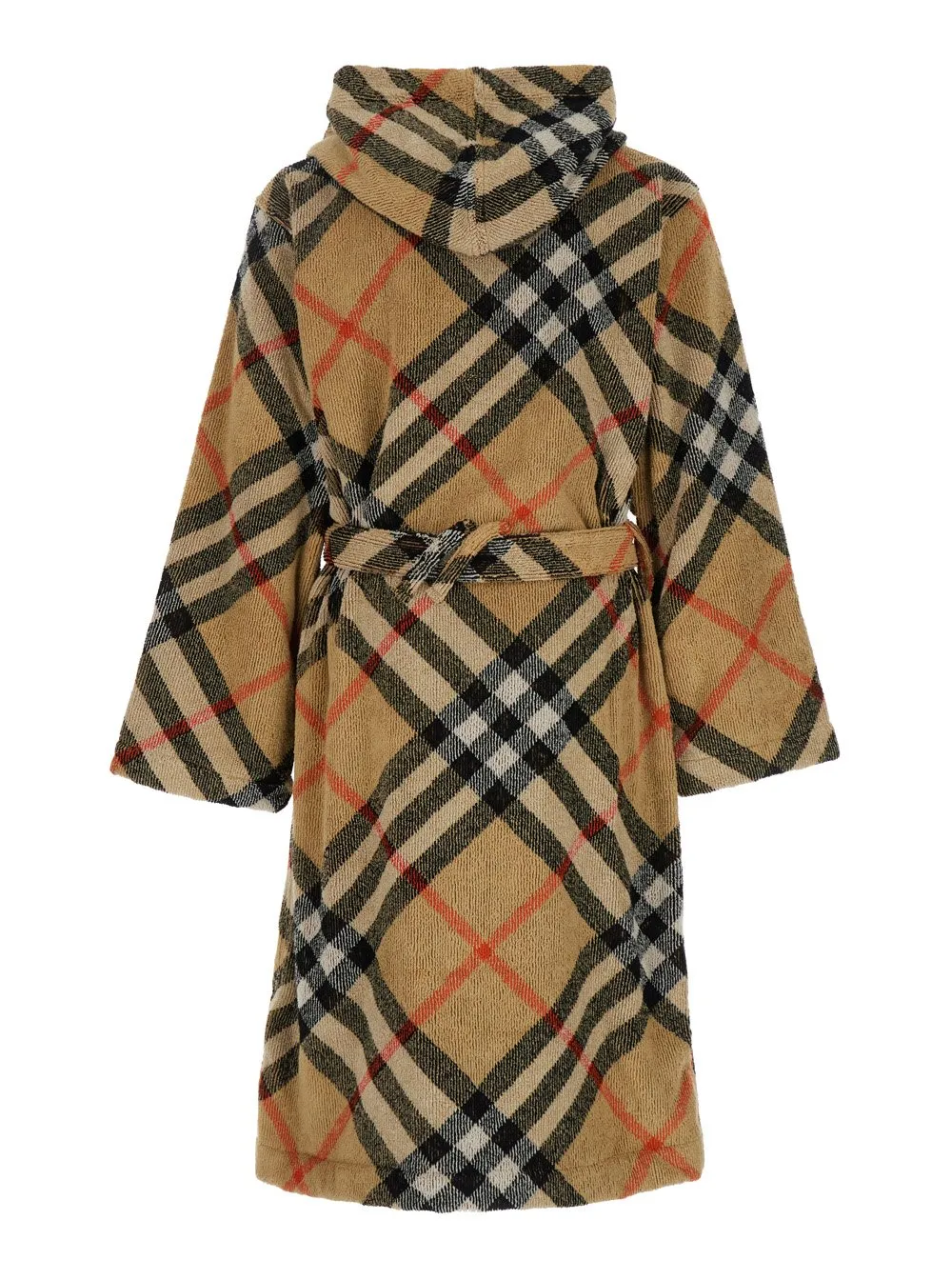 Checked Hooded Robe