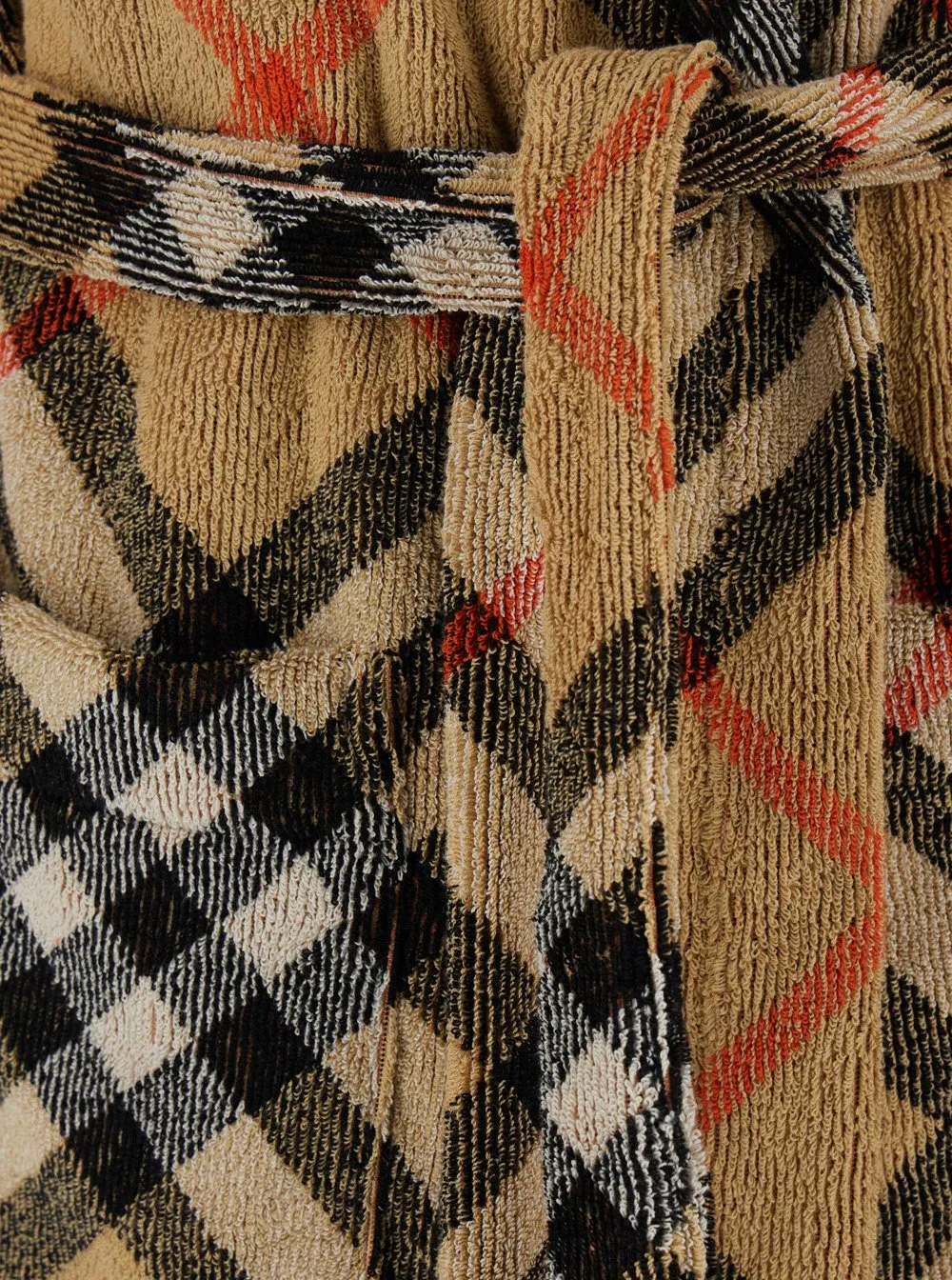 Checked Hooded Robe