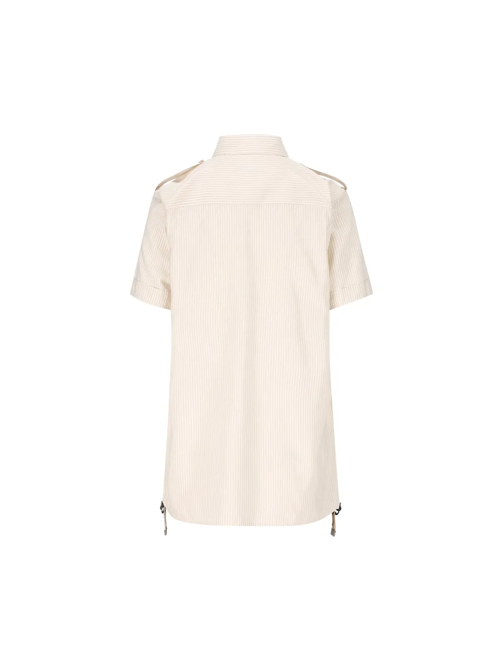 Striped Drawstring Hem Shirt