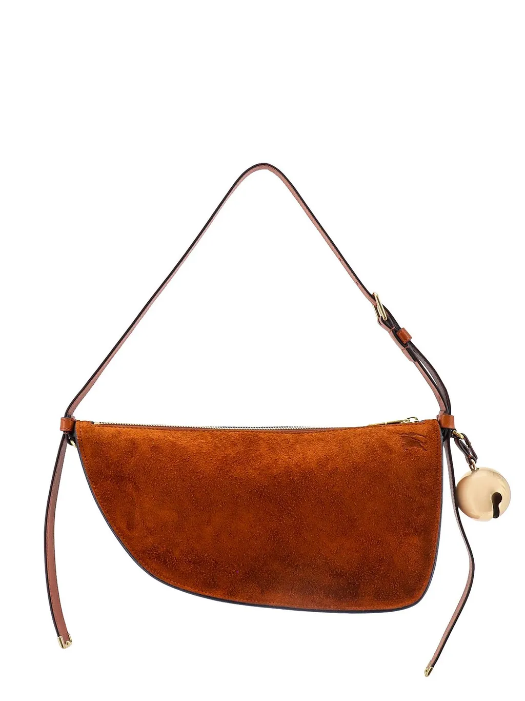 Bell-Detailed Zipped Shoulder Bag