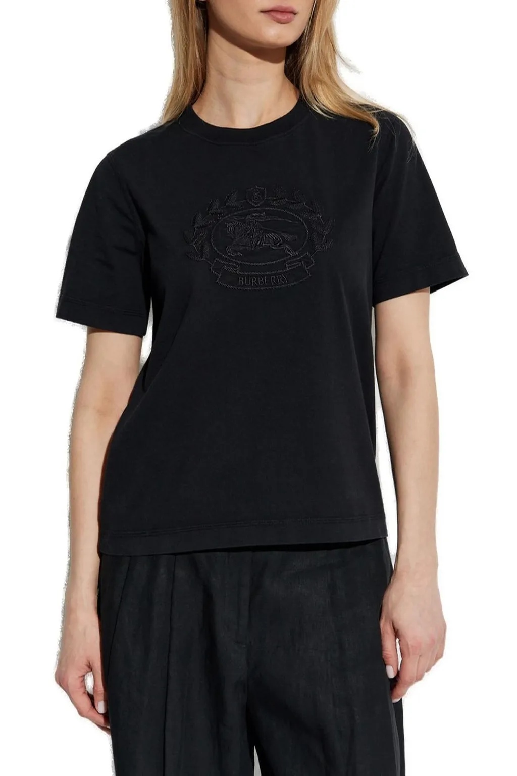 Logo Embroidered Crewneck T-Shirt