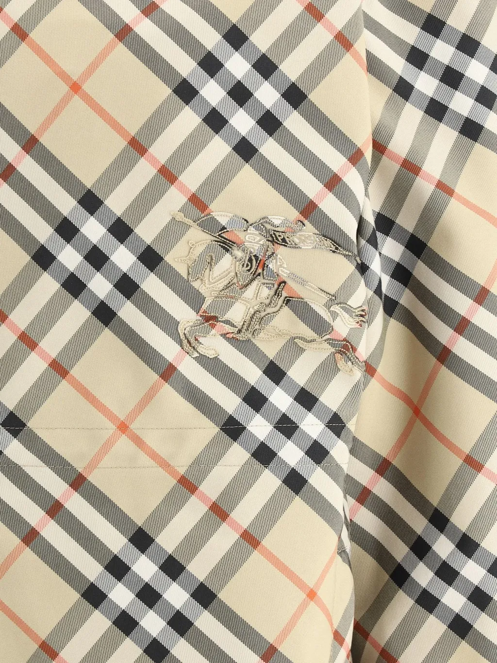 Check Printed Zipped Hooded Jacket
