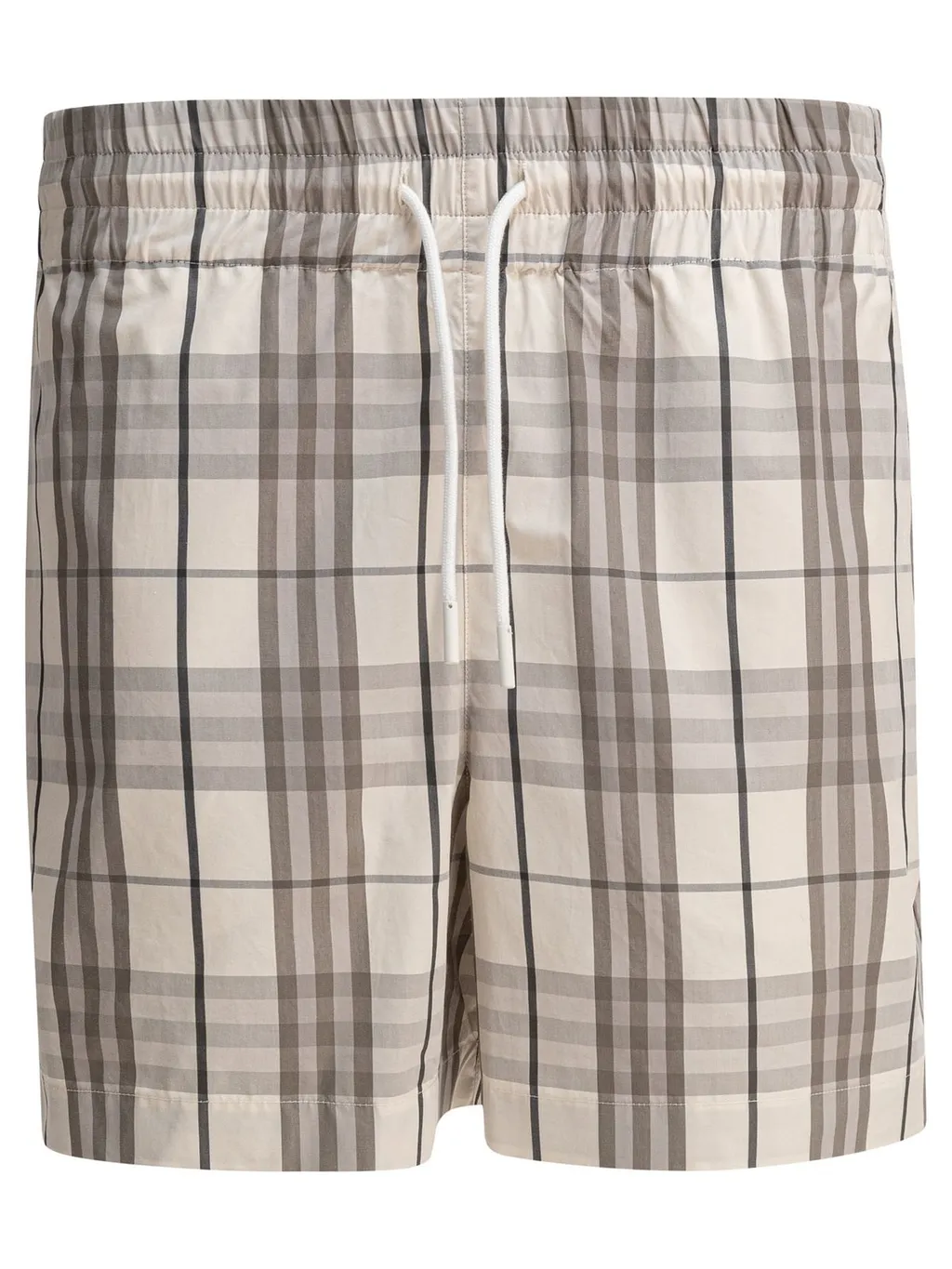 Checked Drawstring Shorts