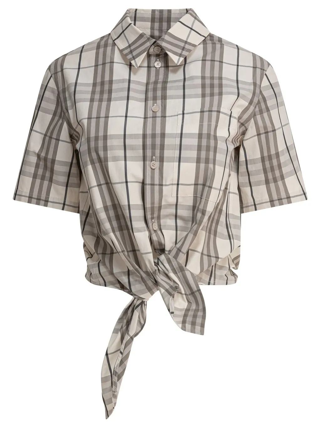 Cropped Checked Shirt