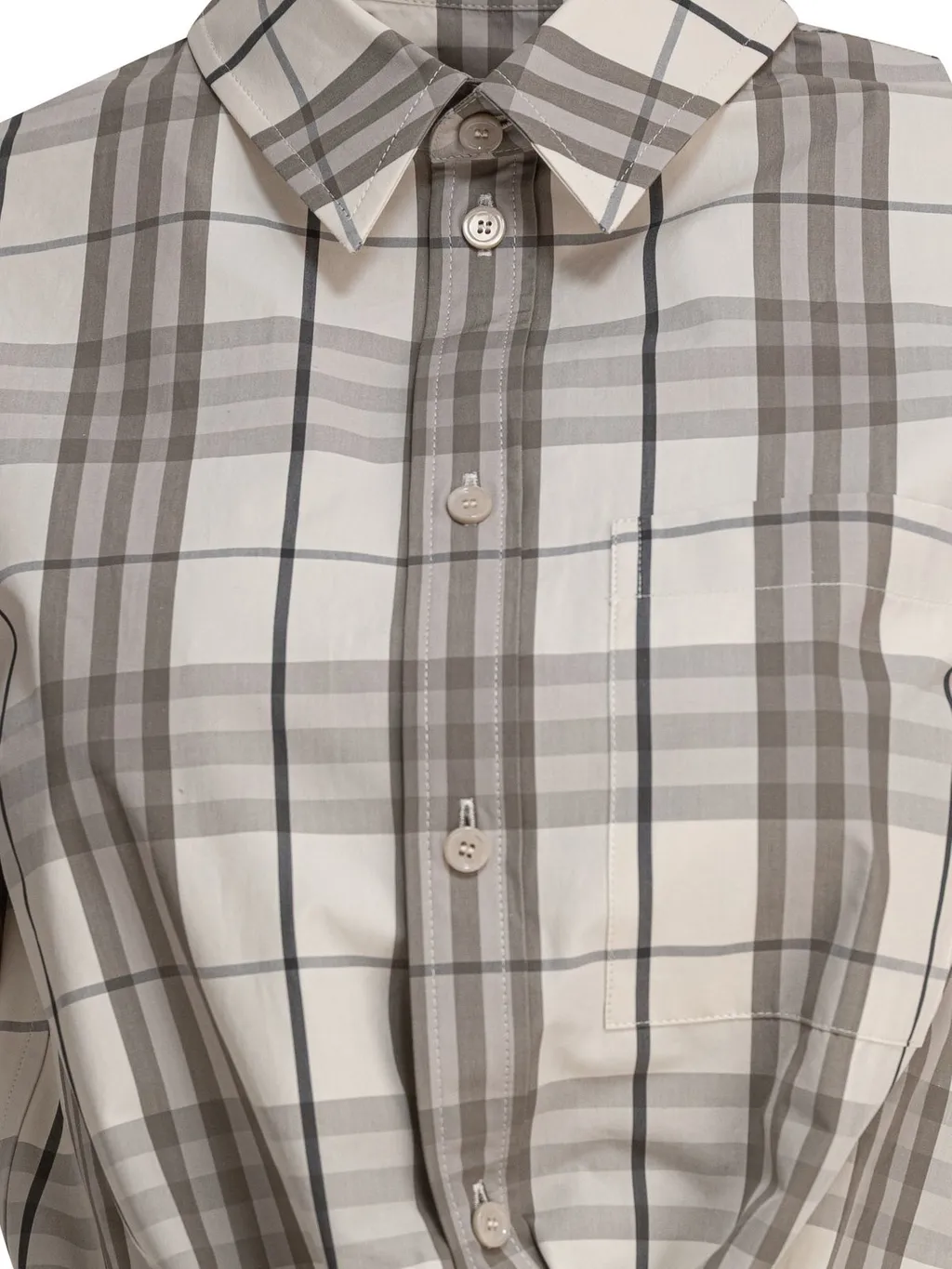 Cropped Checked Shirt
