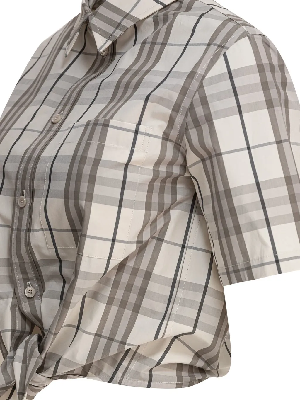 Cropped Checked Shirt