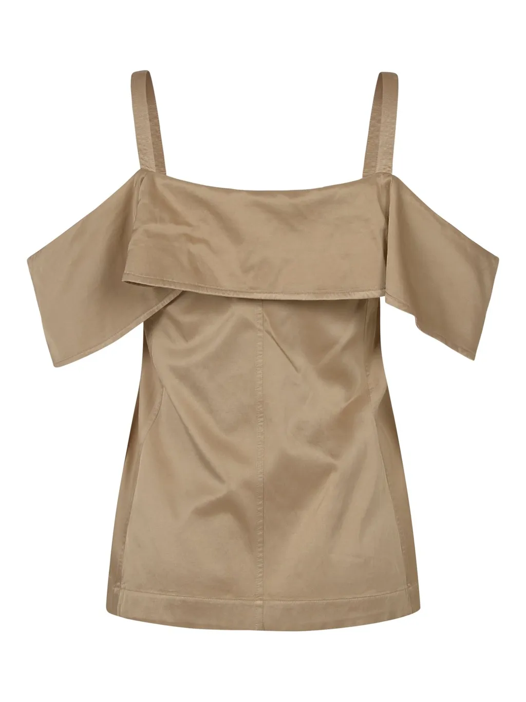 Cold-Shoulder Button-Detailed Blouse