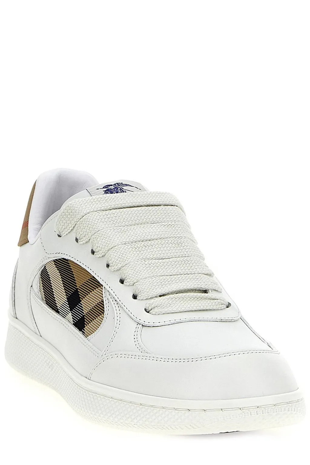 Checked Lace-Up Sneakers
