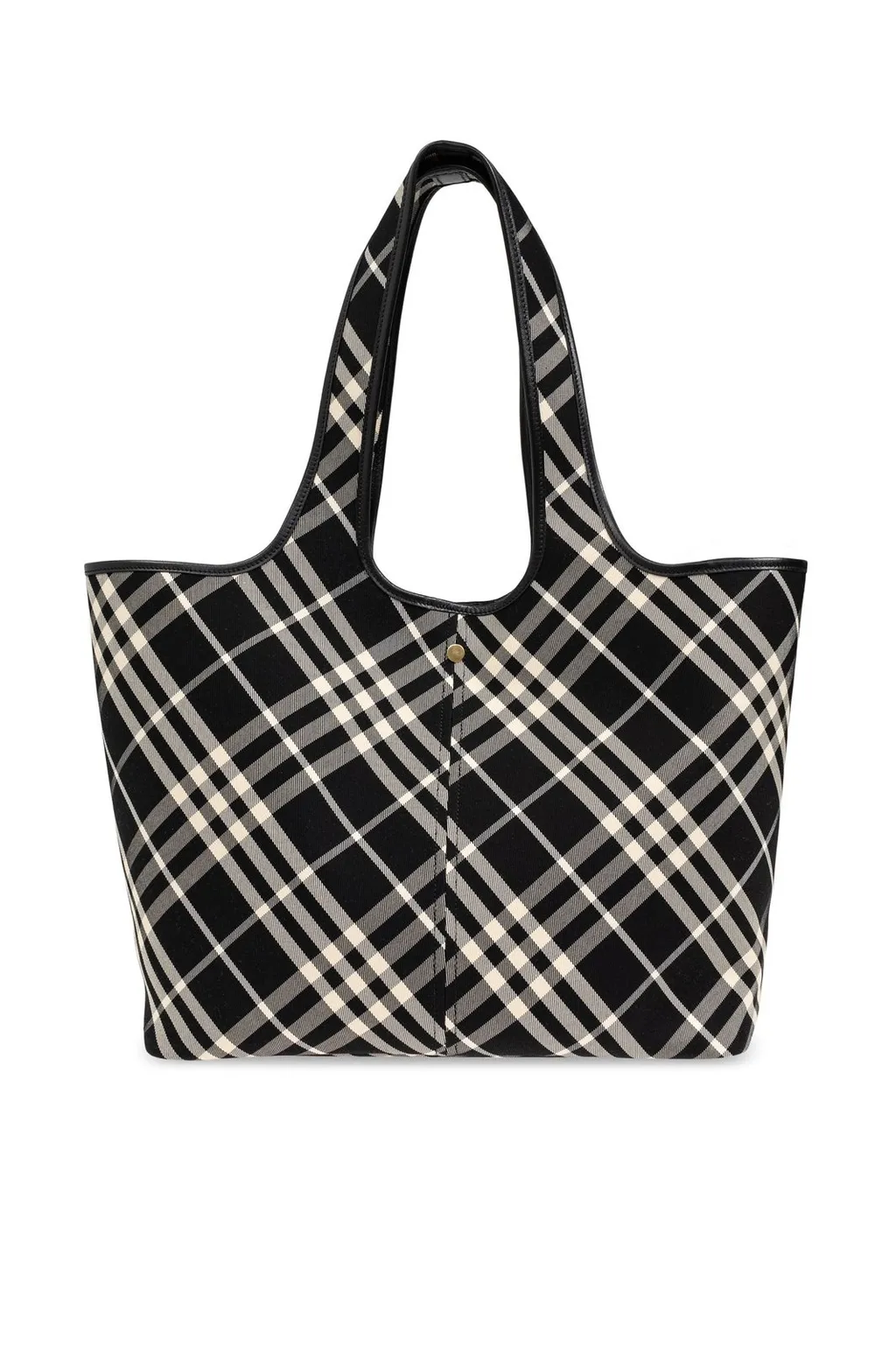 Vintage Checked Medium Top Handle Bag