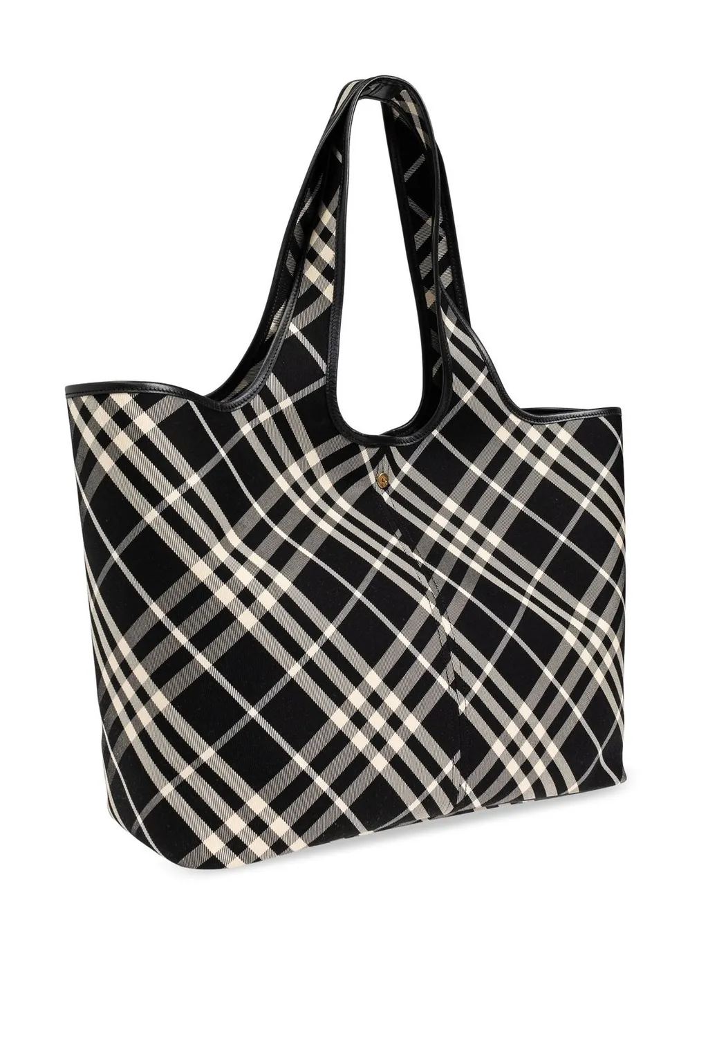 Vintage Checked Medium Top Handle Bag