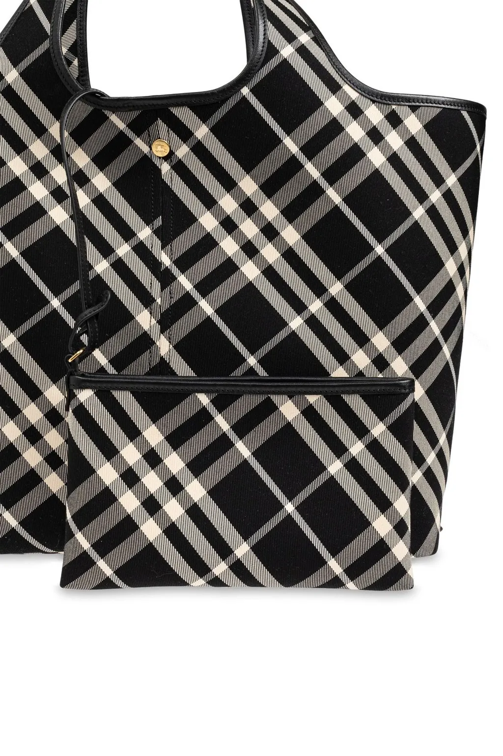 Vintage Checked Medium Top Handle Bag