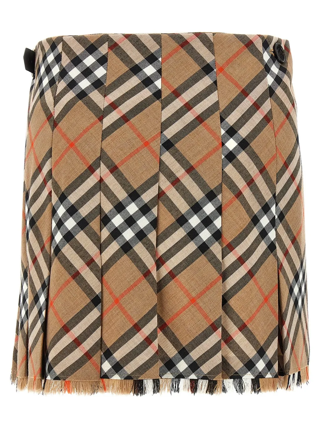 Checked Pleated Mini Skirt