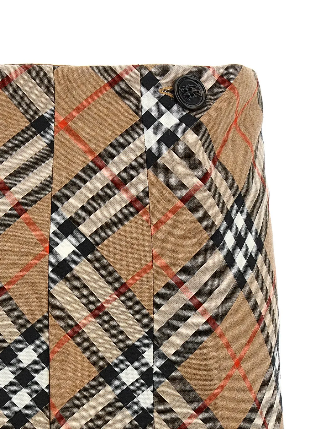 Checked Pleated Mini Skirt