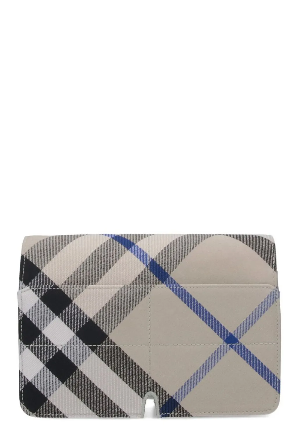 Snip Checked Foldover-Top Shoulder Bag