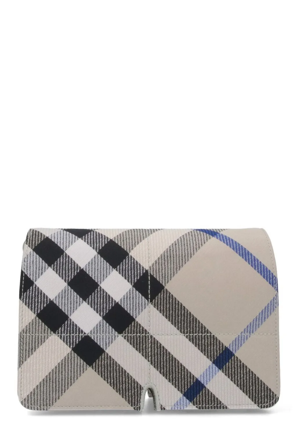 Snip Checked Foldover-Top Shoulder Bag