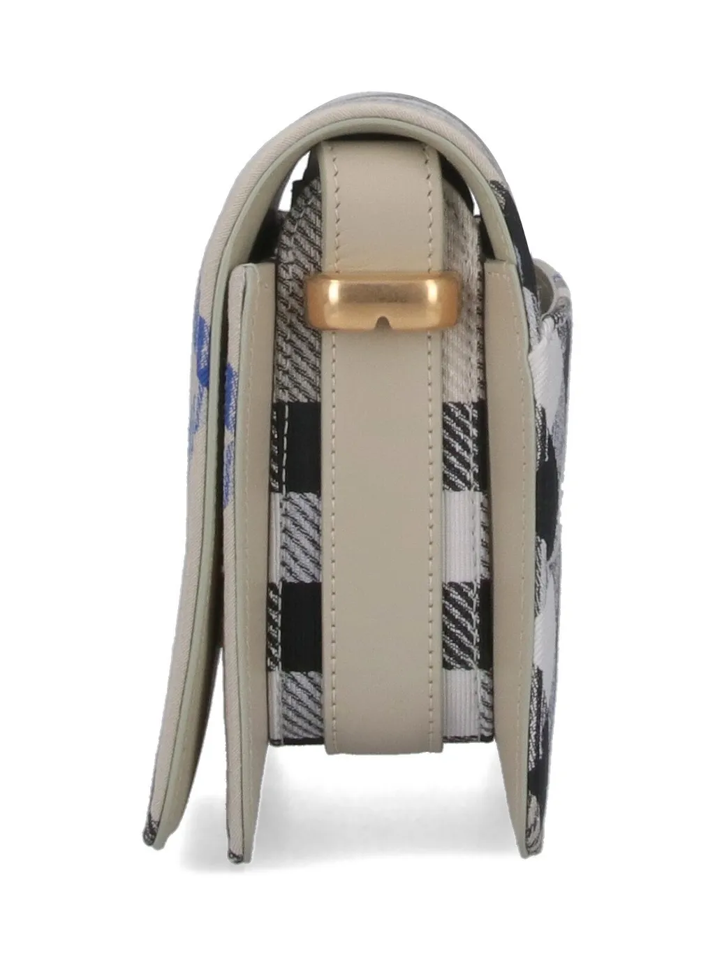 Snip Checked Foldover-Top Shoulder Bag
