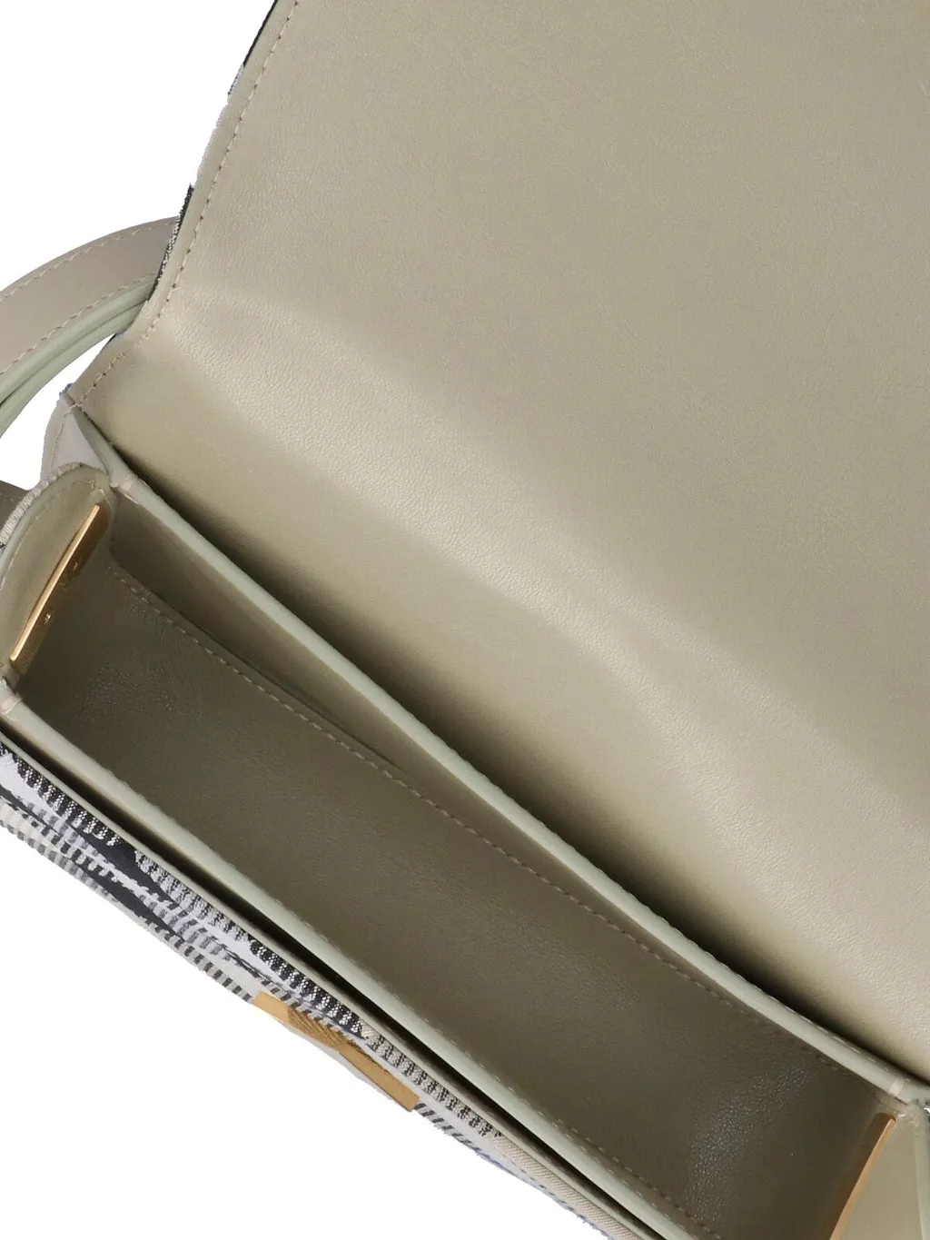 Snip Checked Foldover-Top Shoulder Bag