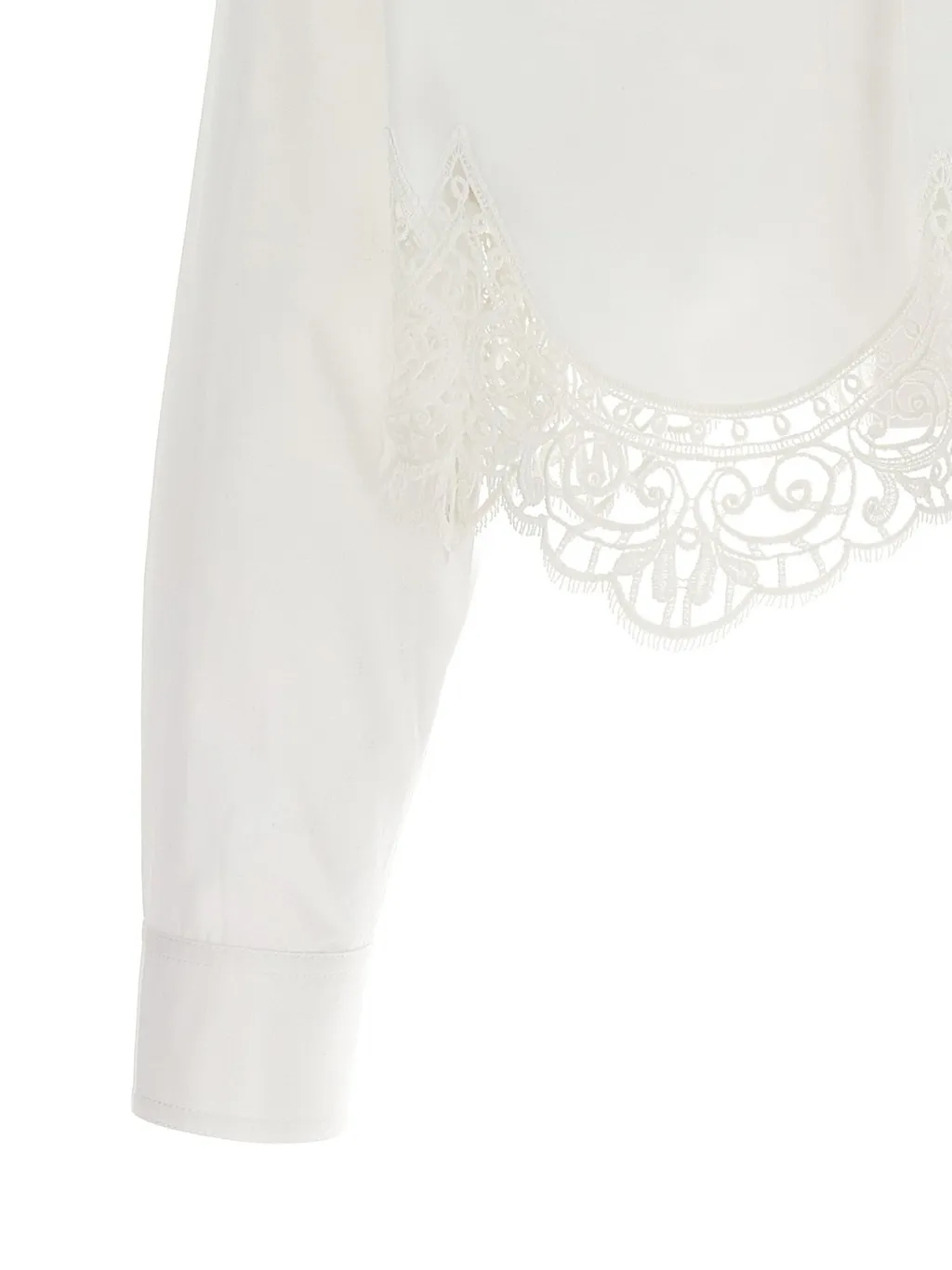Cropped Crochet Shirt