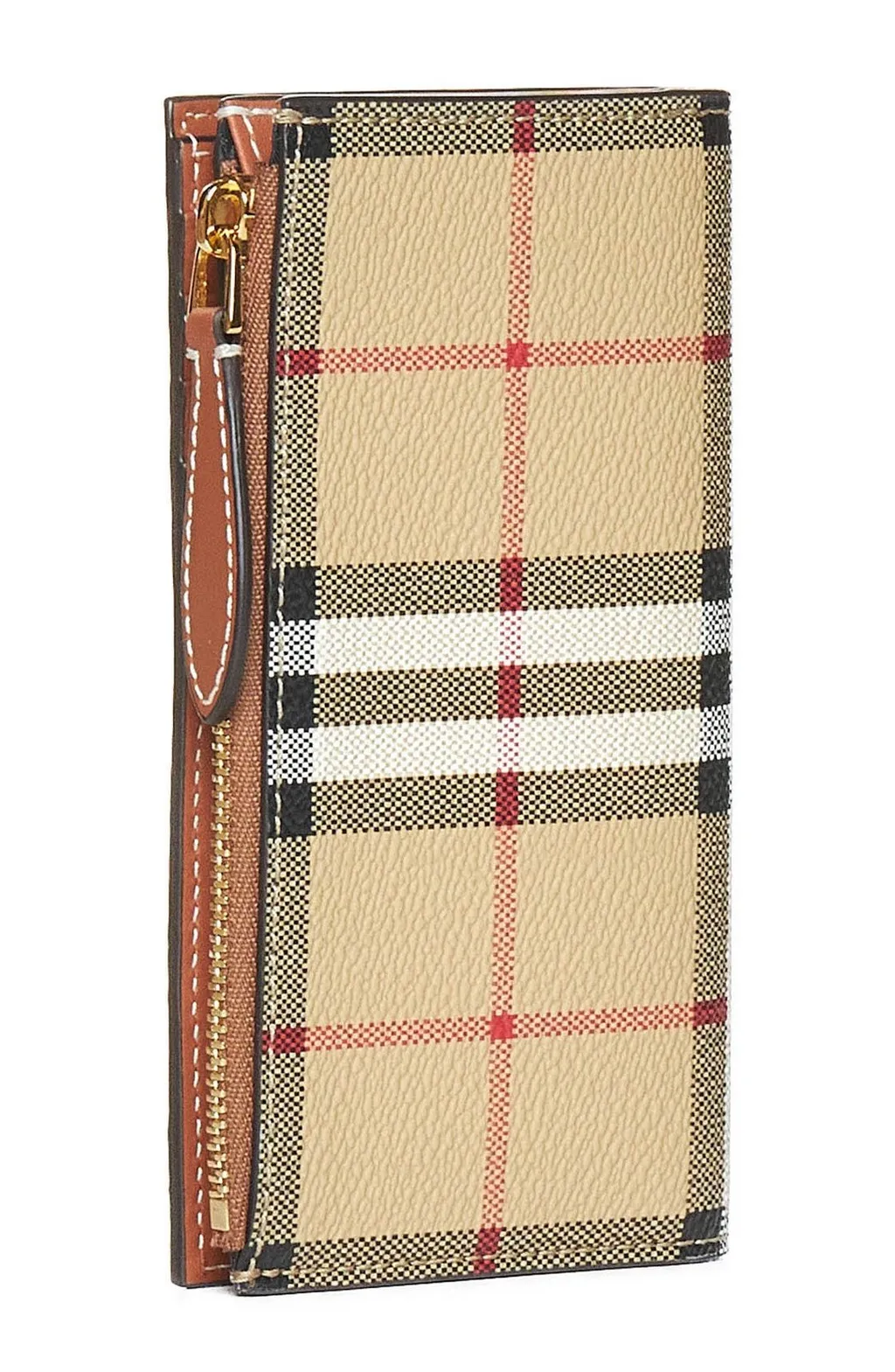 Checked Zip-Up Wallet