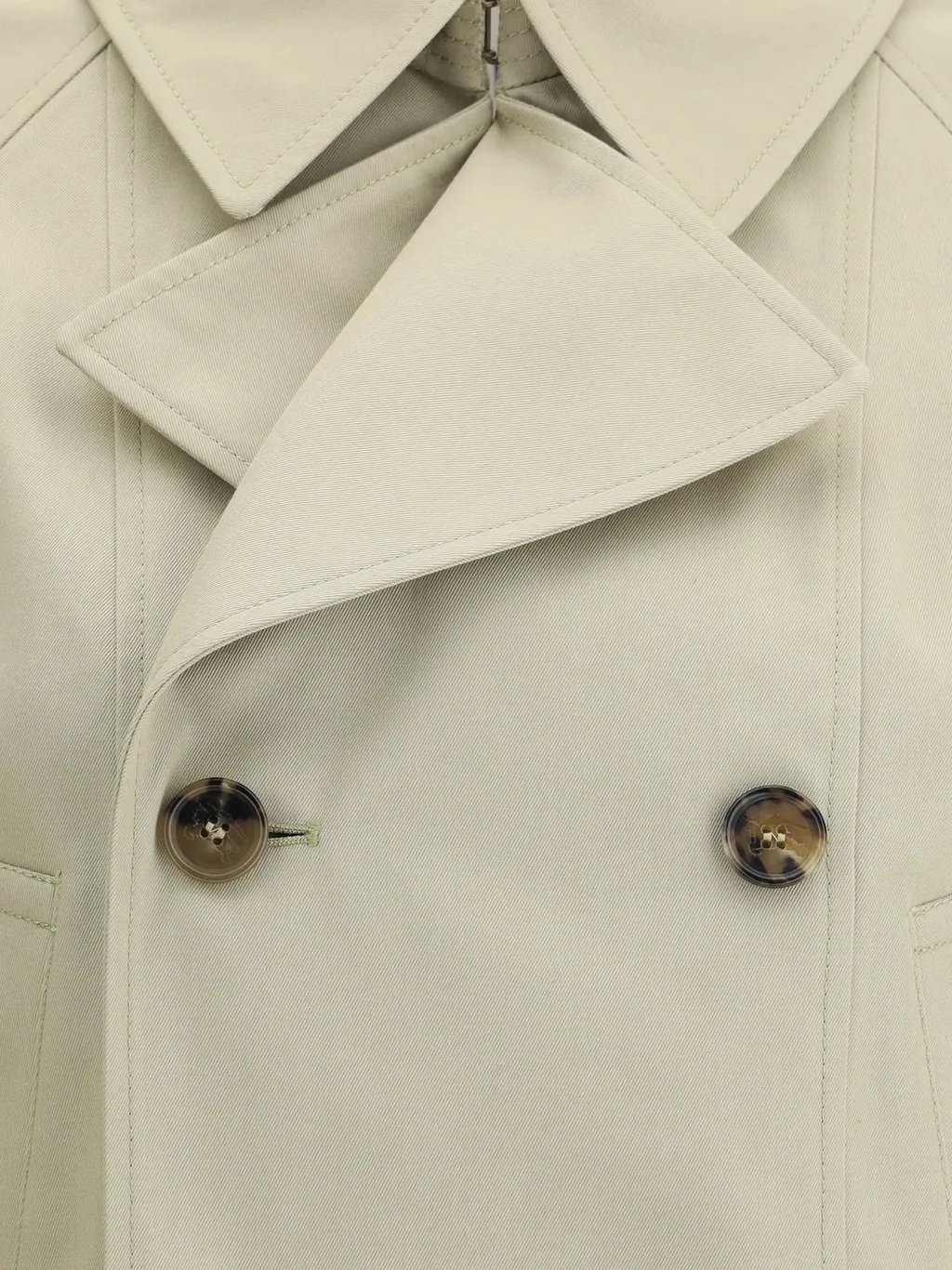Double-Breasted Belted Cuff Trench Jacket
