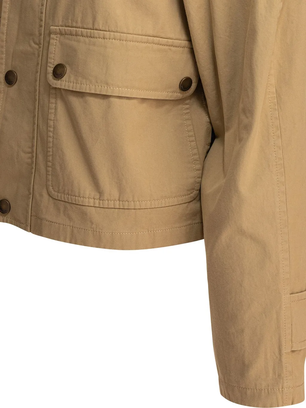 Press-Stud Cropped Jacket