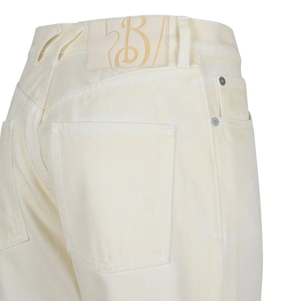 Checkered Logo Patch Straight-Leg Jeans