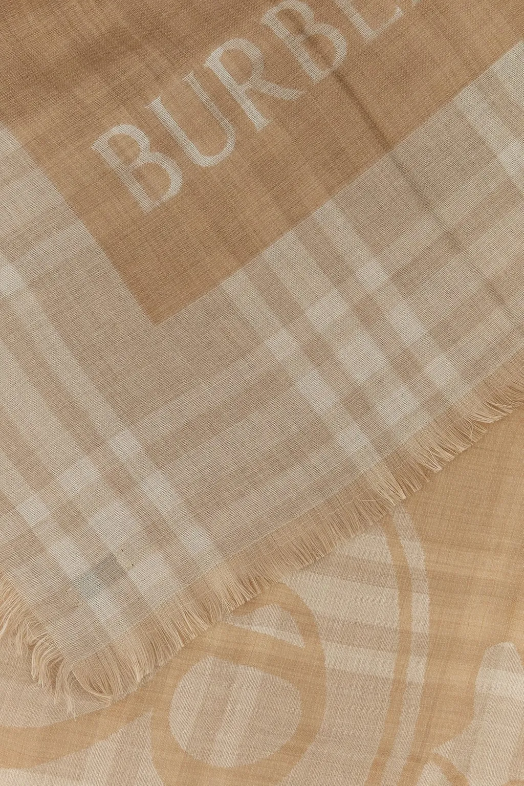 Checked Frayed-Edge Scarf
