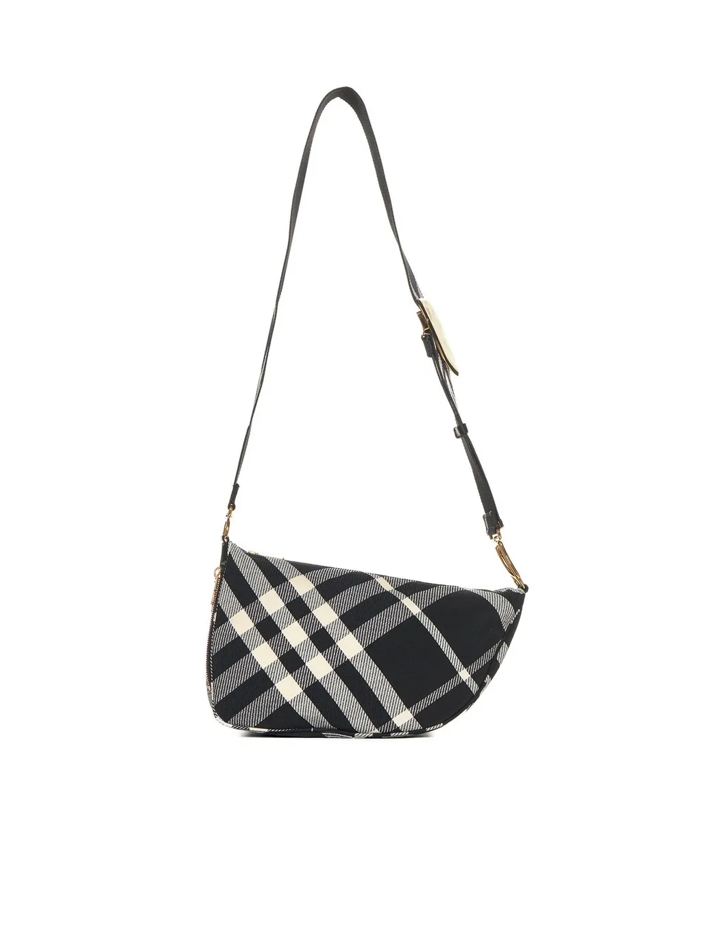 Shield Check Printed Shoulder Bag