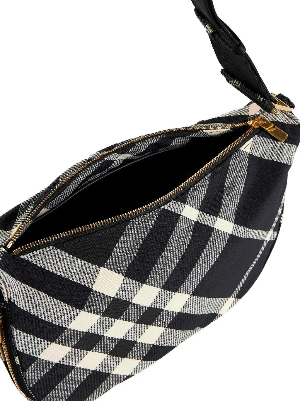 Shield Check Printed Shoulder Bag