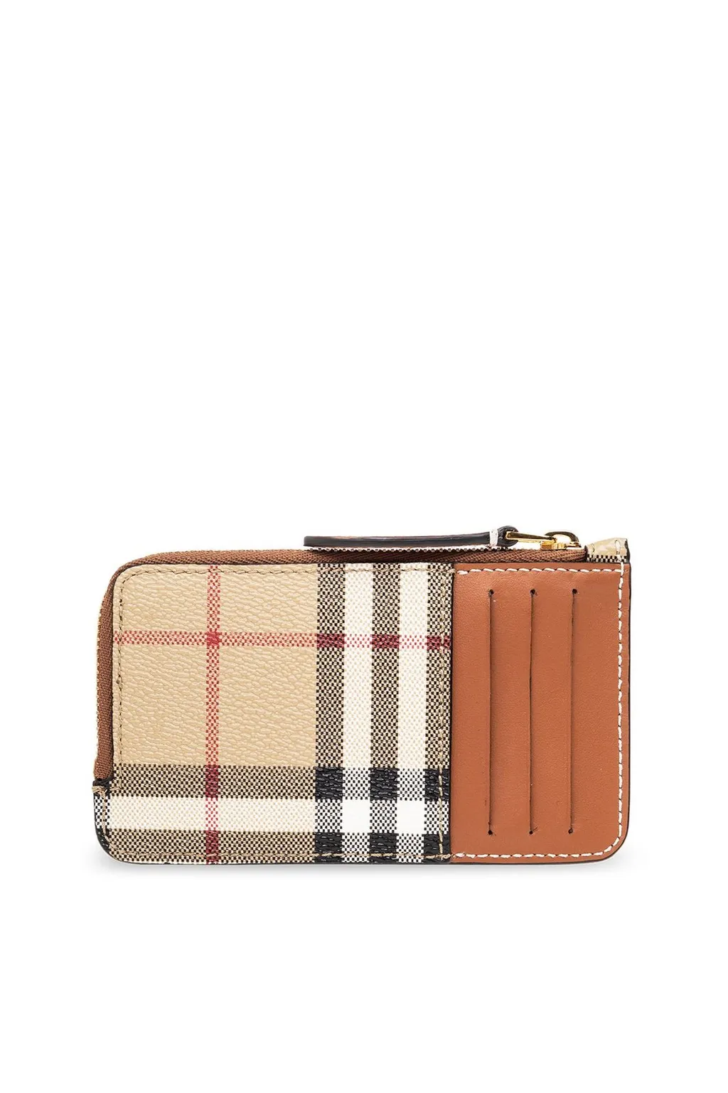 Vintage Checked Zipped Cardholder