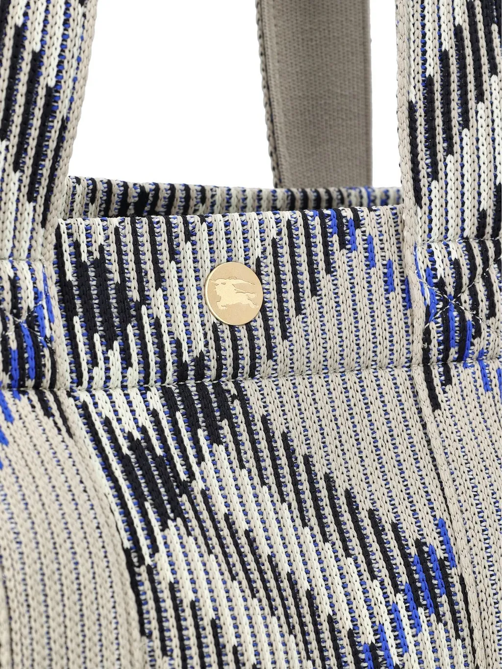 Medium Checked Knitted Top Handle Bag