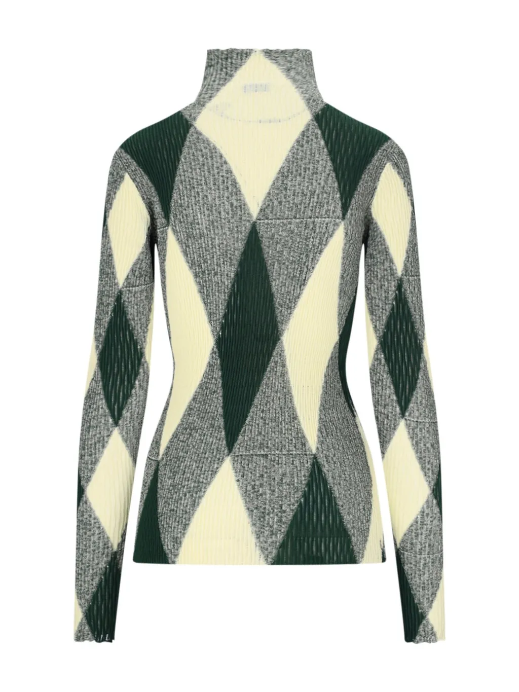 Argyle High-Neck Knit Jumper
