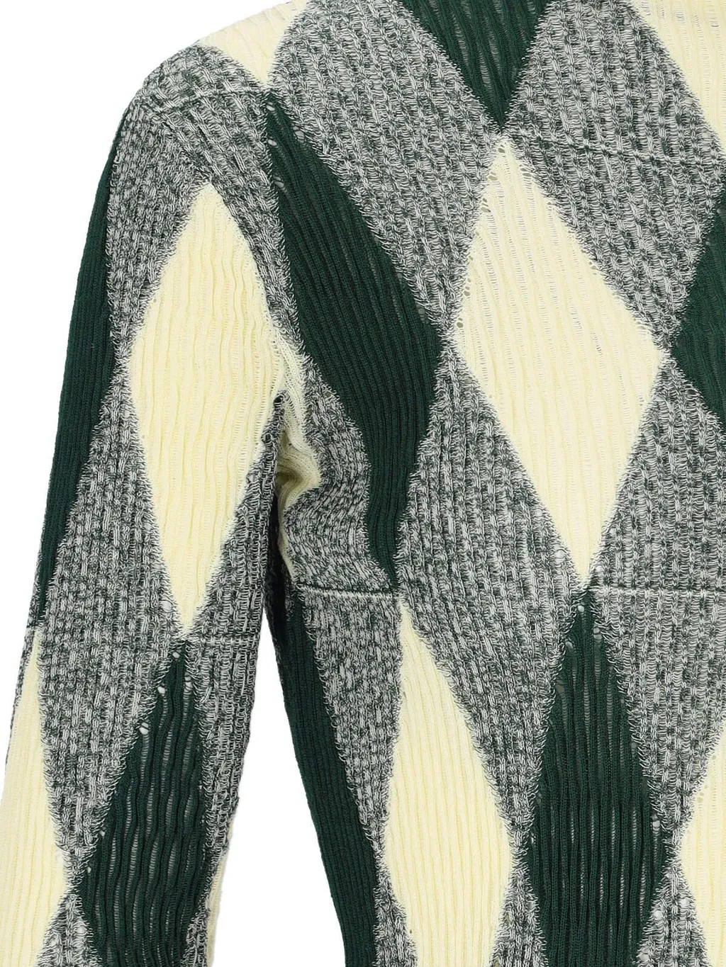 Argyle High-Neck Knit Jumper