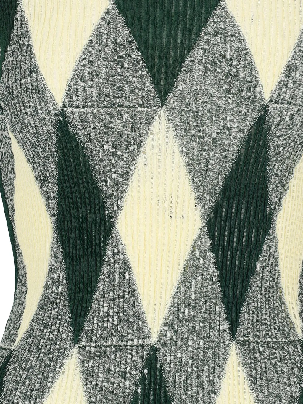 Argyle High-Neck Knit Jumper