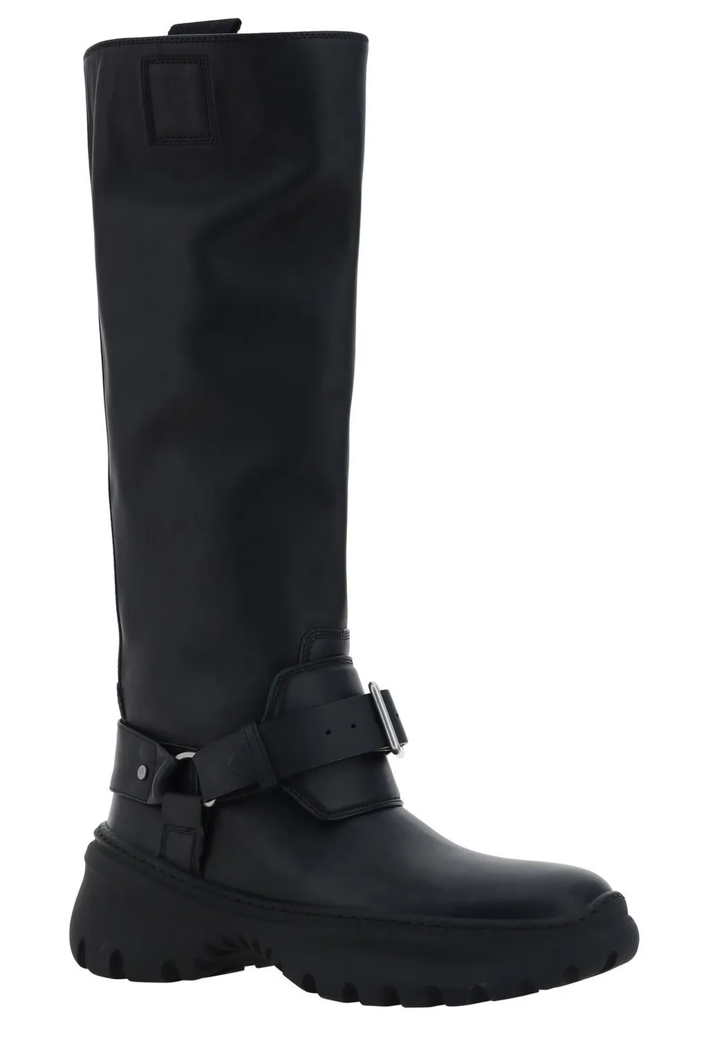 Buckle-Detailed Knee-High Boots