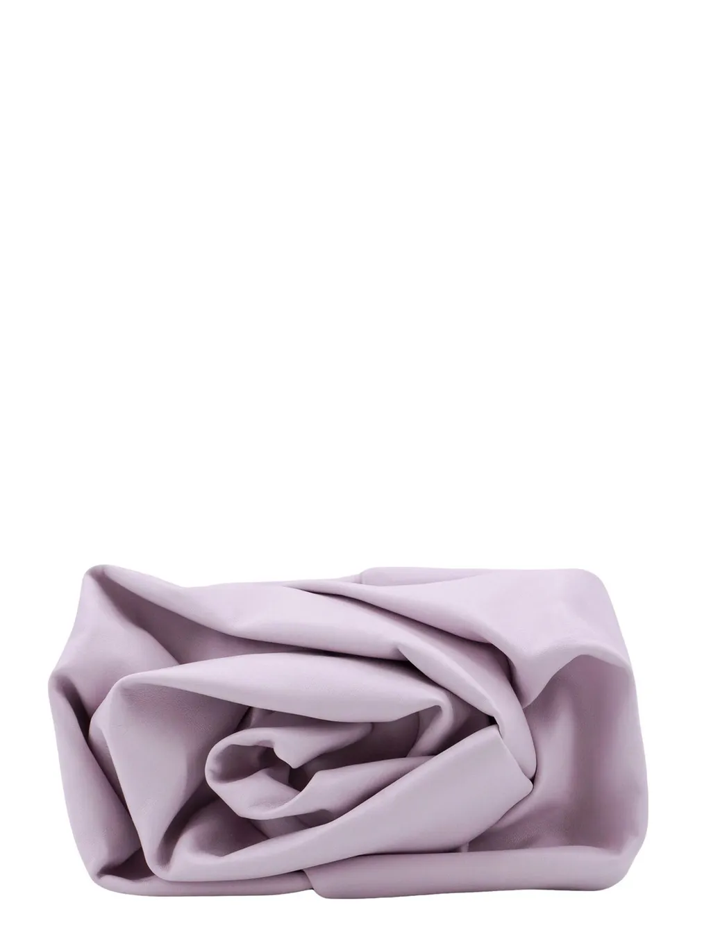 Slouch-Body Flower-Detailed Clutch Bag