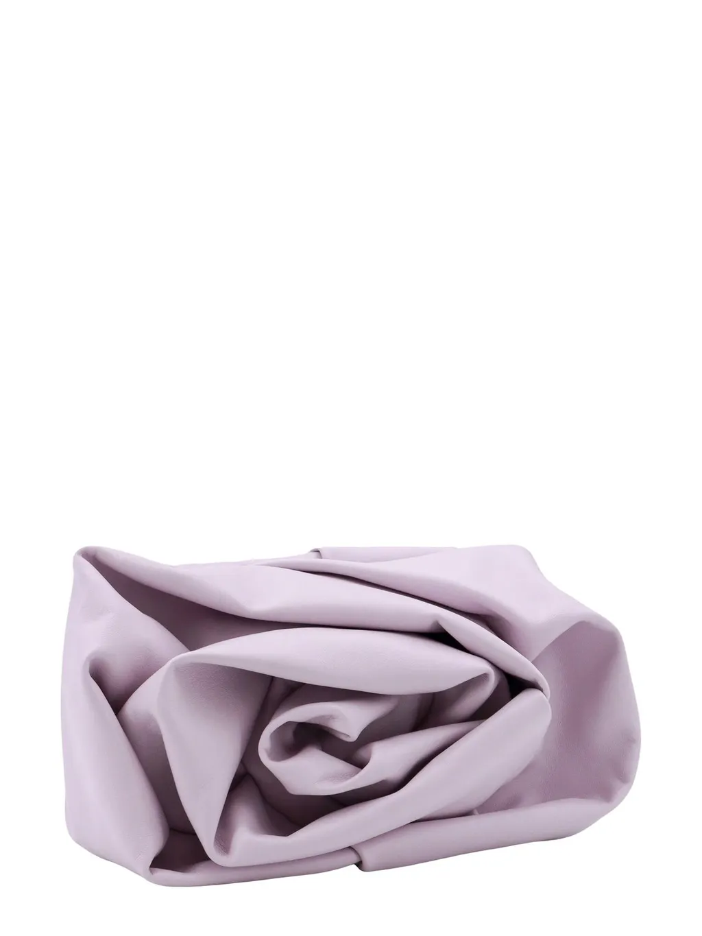 Slouch-Body Flower-Detailed Clutch Bag