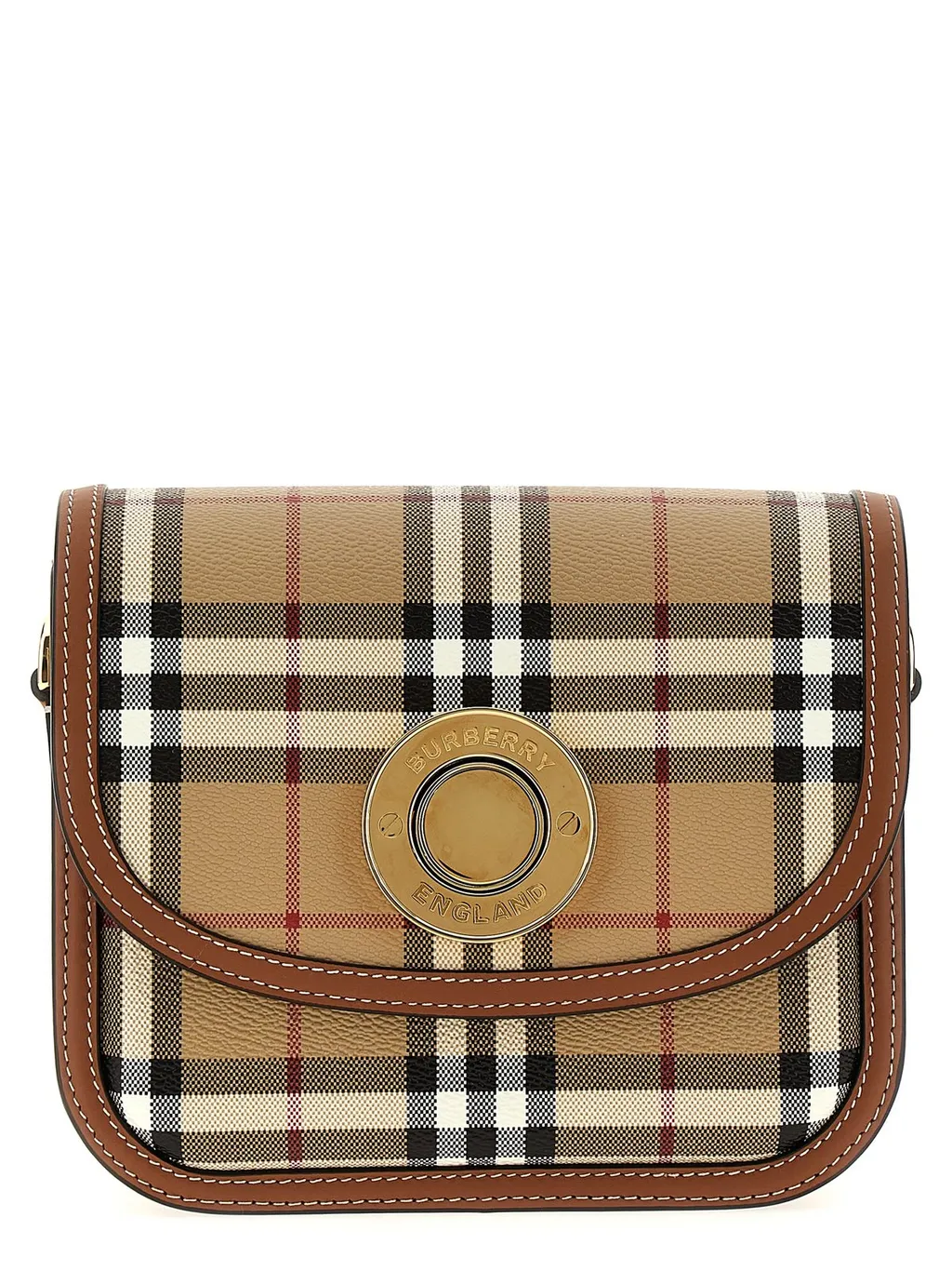 Small Elizabeth Checked Foldover-Top Crossbody Bag