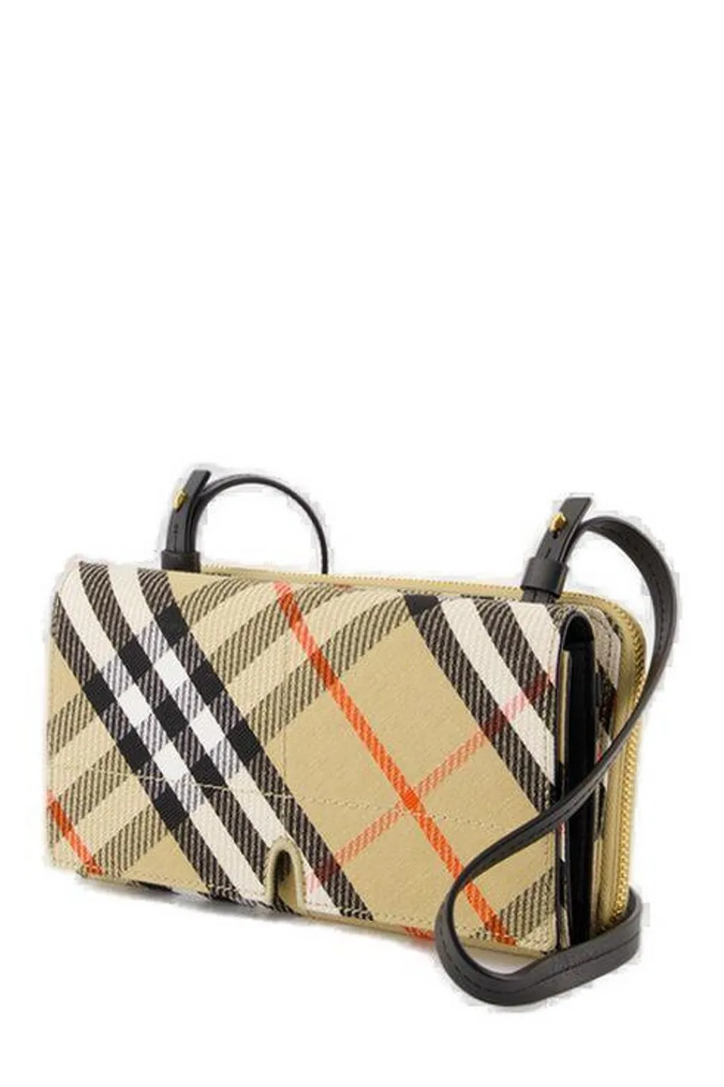 Snip Checked Foldover-Top Pouch